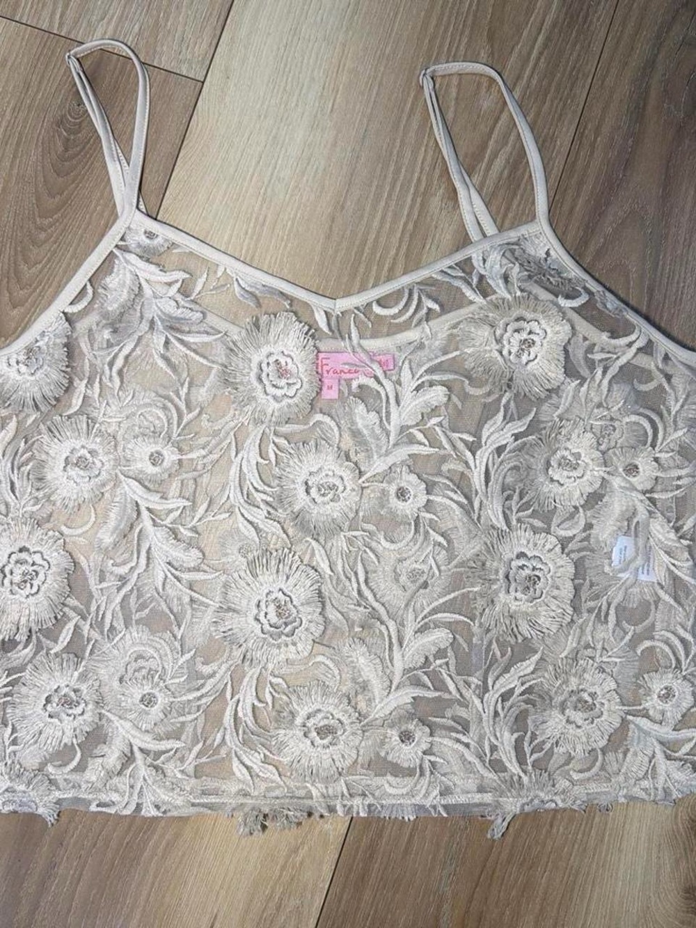 Eva Franco Cream Floral Lace Camisole